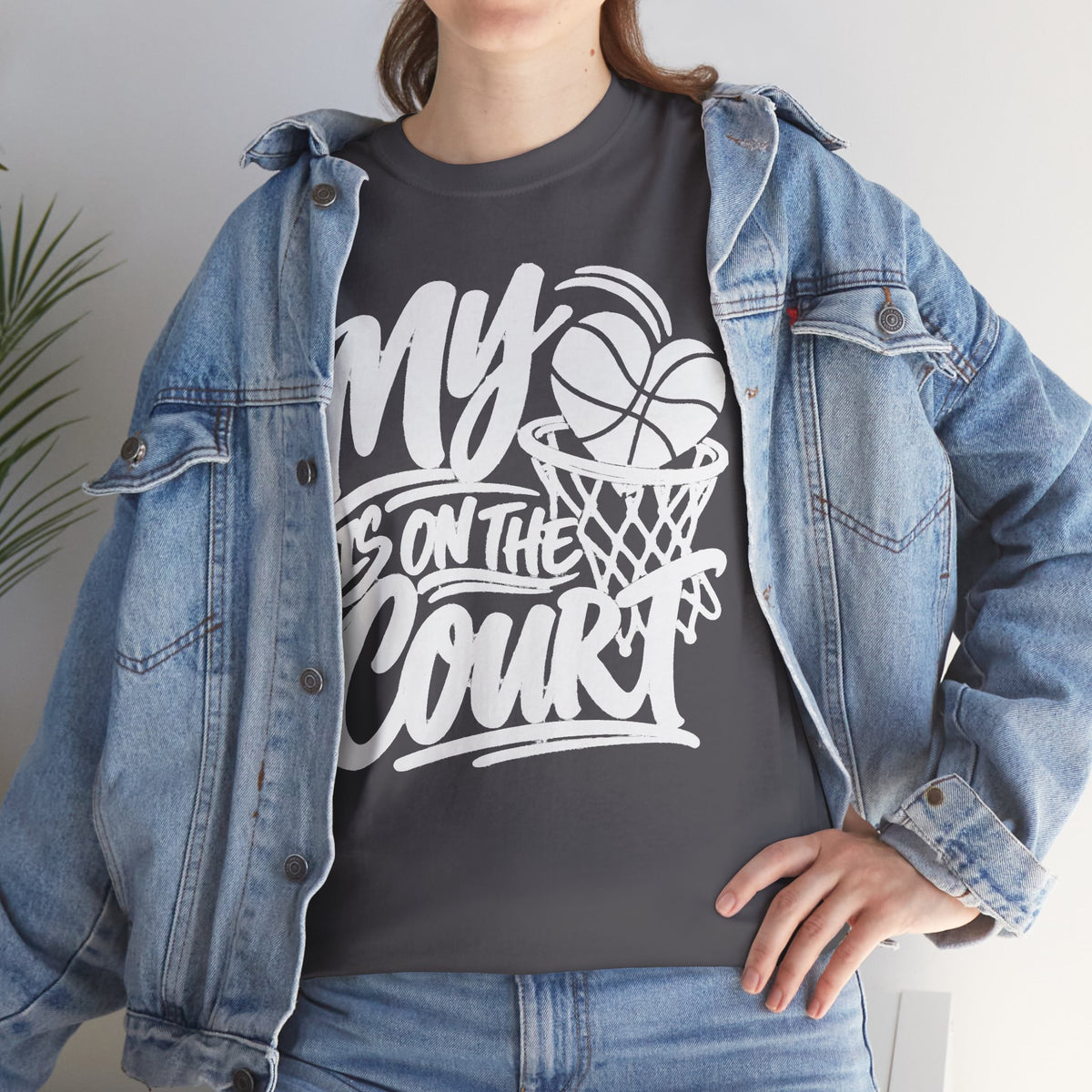 My Heart Is On The Court Basketball T-Shirt