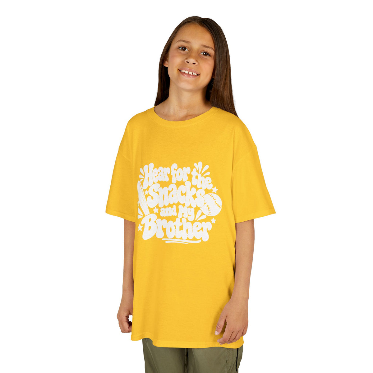 Kids T‑Shirt “I’m for the Snacks (Not My Brother)” Retro Graphic Tee