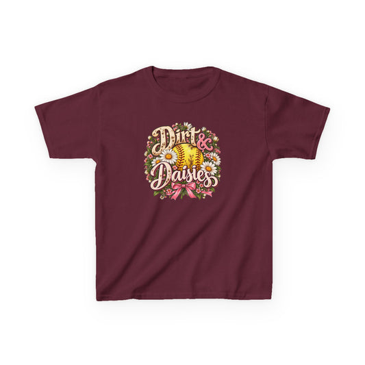 Kids 'Dirt & Daisies' Softball Floral Tee
