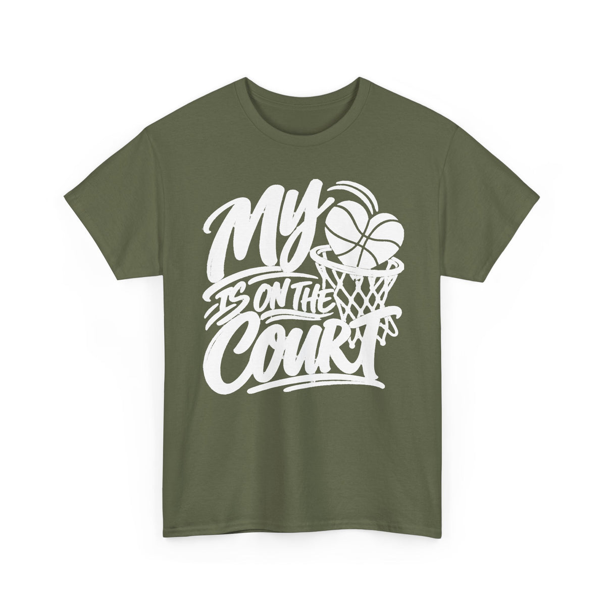 My Heart Is On The Court Basketball T-Shirt