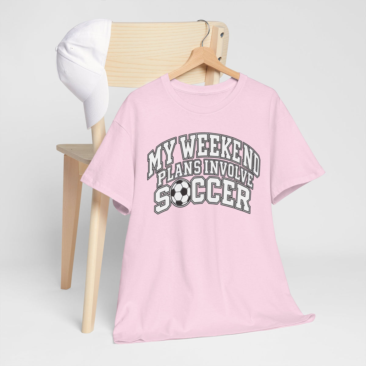 Soccer Tee — “My Weekend Plans Involve Soccer” Casual Graphic Shirt