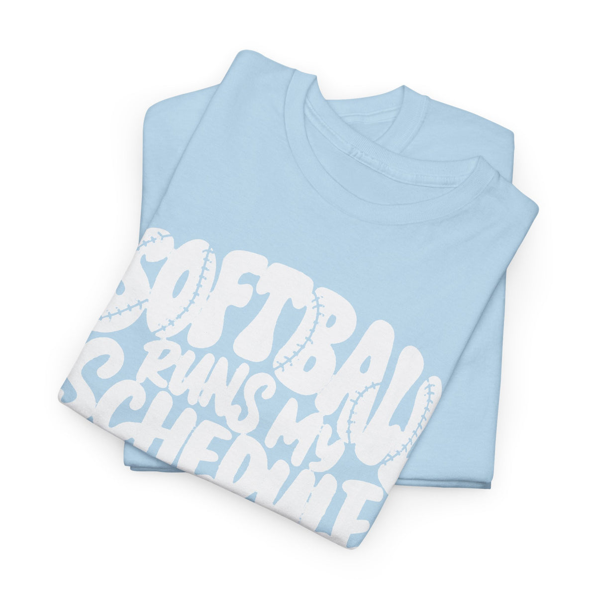 Softball Runs My Schedule T-Shirt — Women's & Girls Softball Mom/Dad Tee