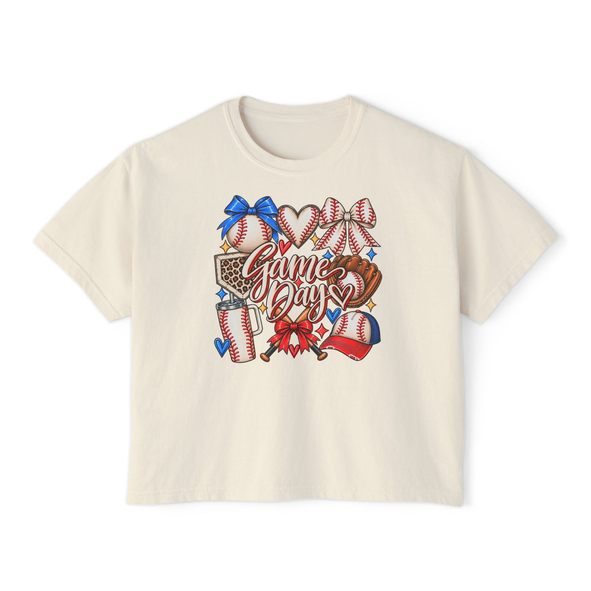Game Day Baseball Women's Boxy Tee
