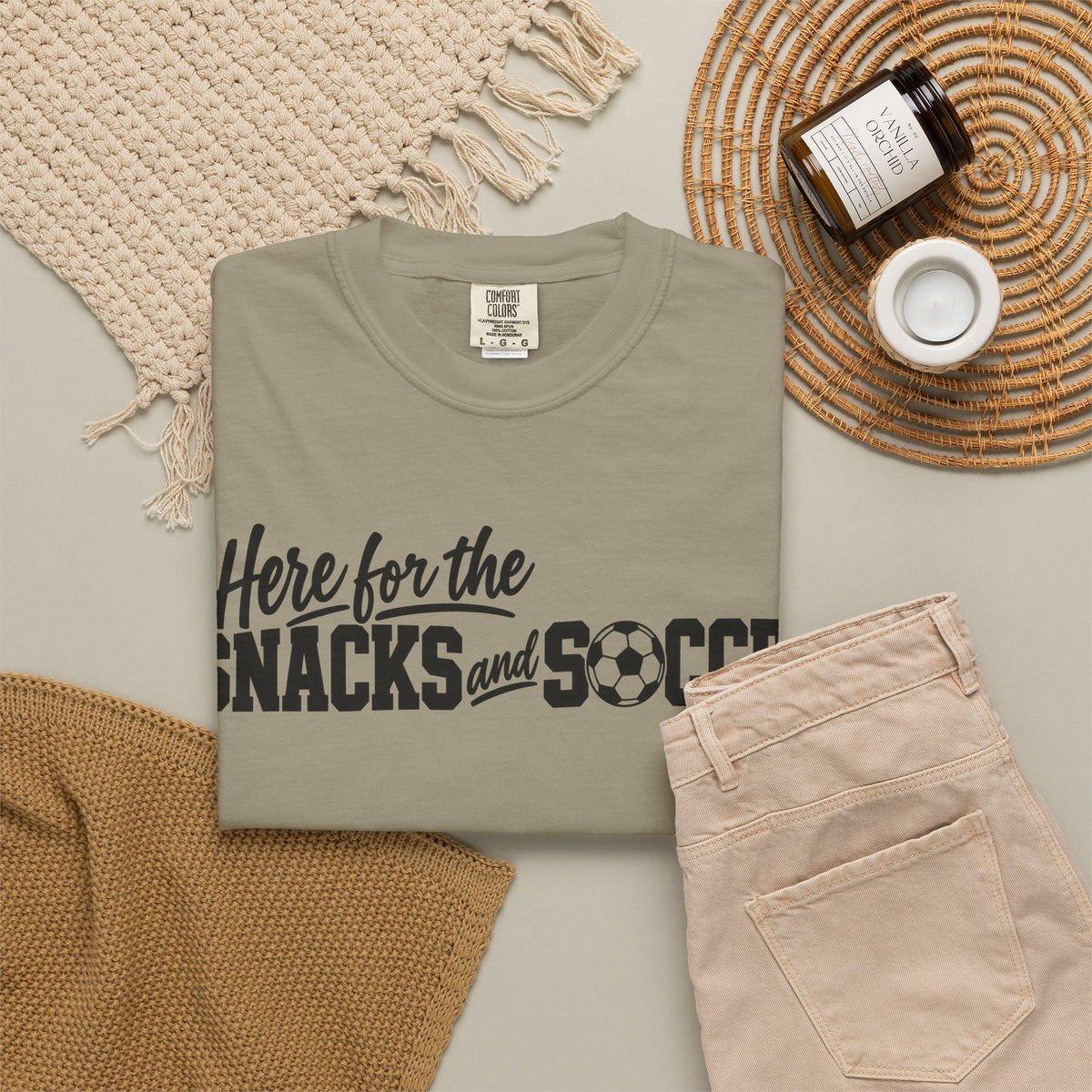 Here for the Snacks and Soccer T‑Shirt