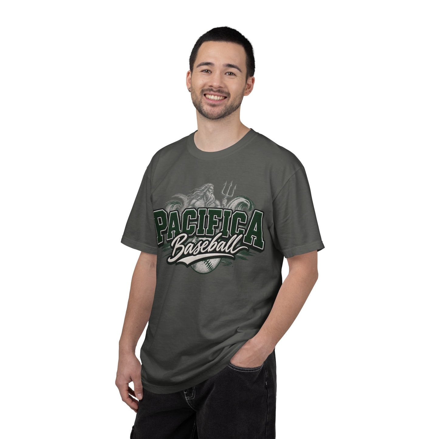 Pacifica Baseball T‑Shirt – Retro Trident Sports Tee