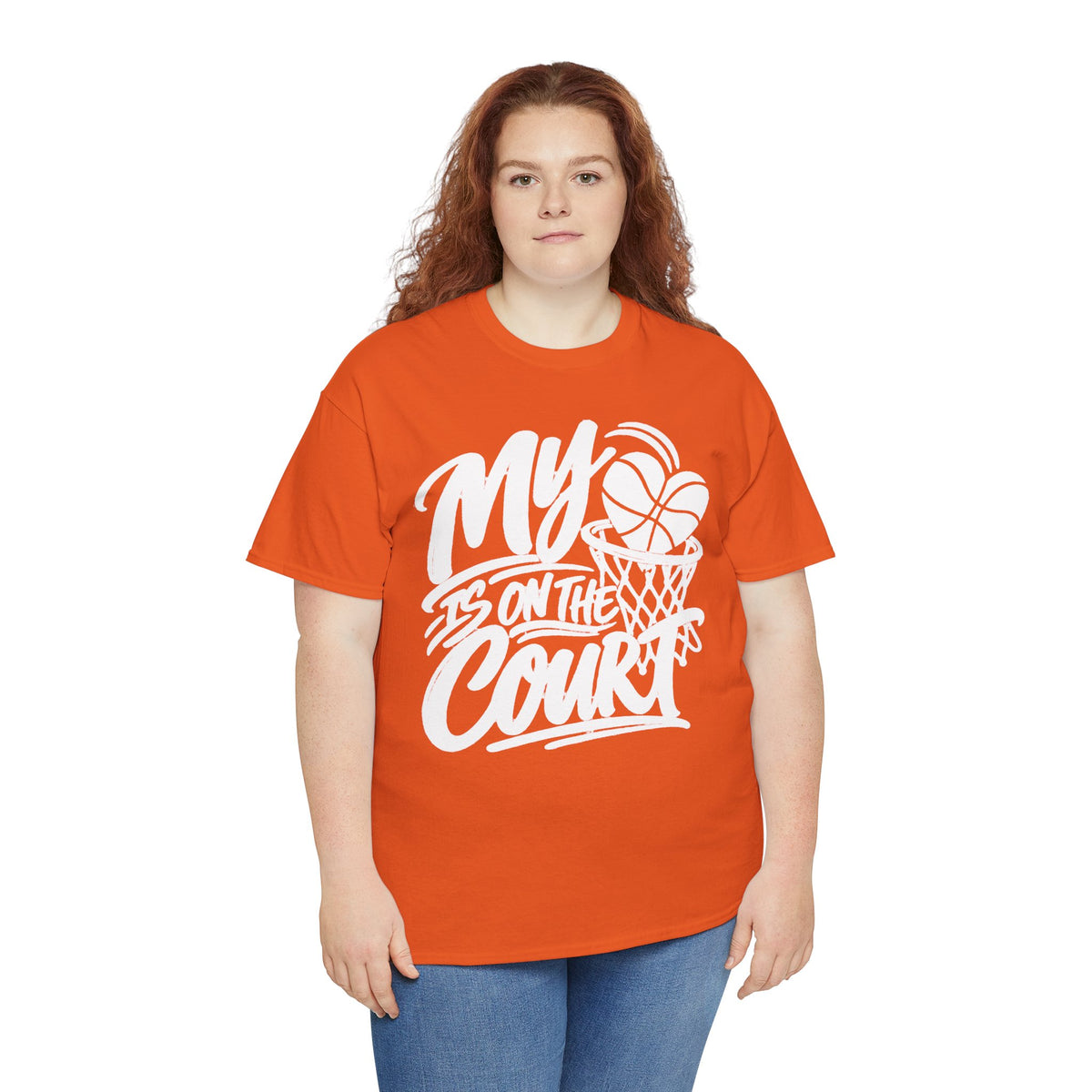 My Heart Is On The Court Basketball T-Shirt