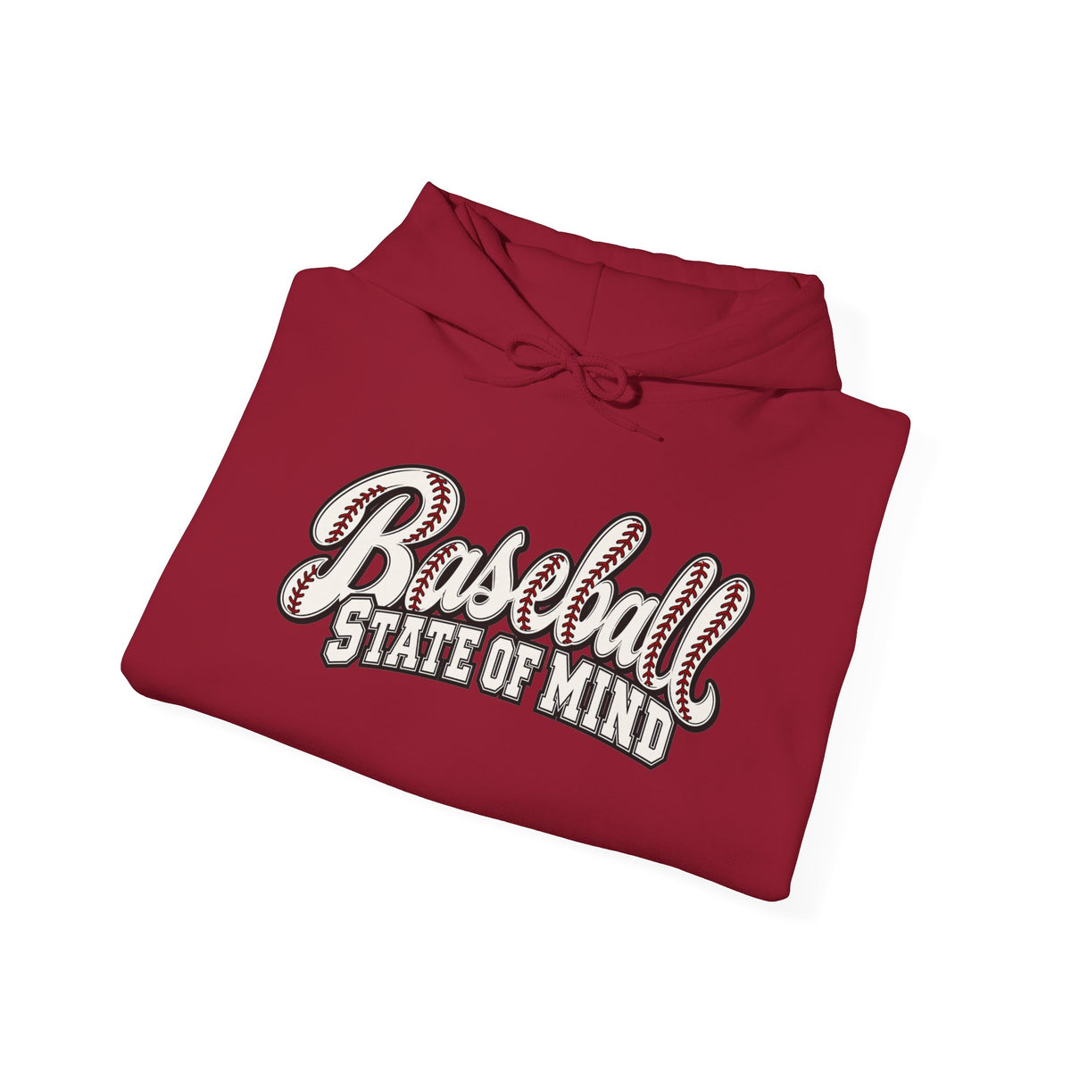 Baseball State of Mind Hoodie — Retro Script Baseball Pullover