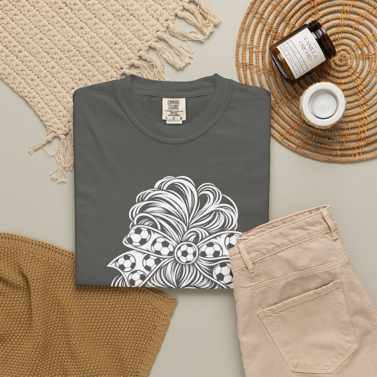 Messy Bun Mom Life T-Shirt — 'Ain't Nothin' But A Mom Thing' Soccer Graphic Tee