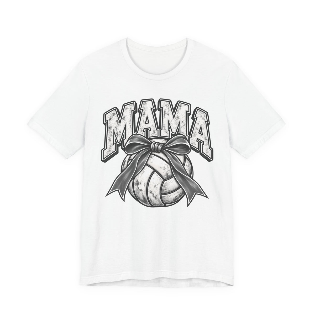 Volleyball Mama Tee — Mom Volleyball Shirt with Ribboned Ball Graphic