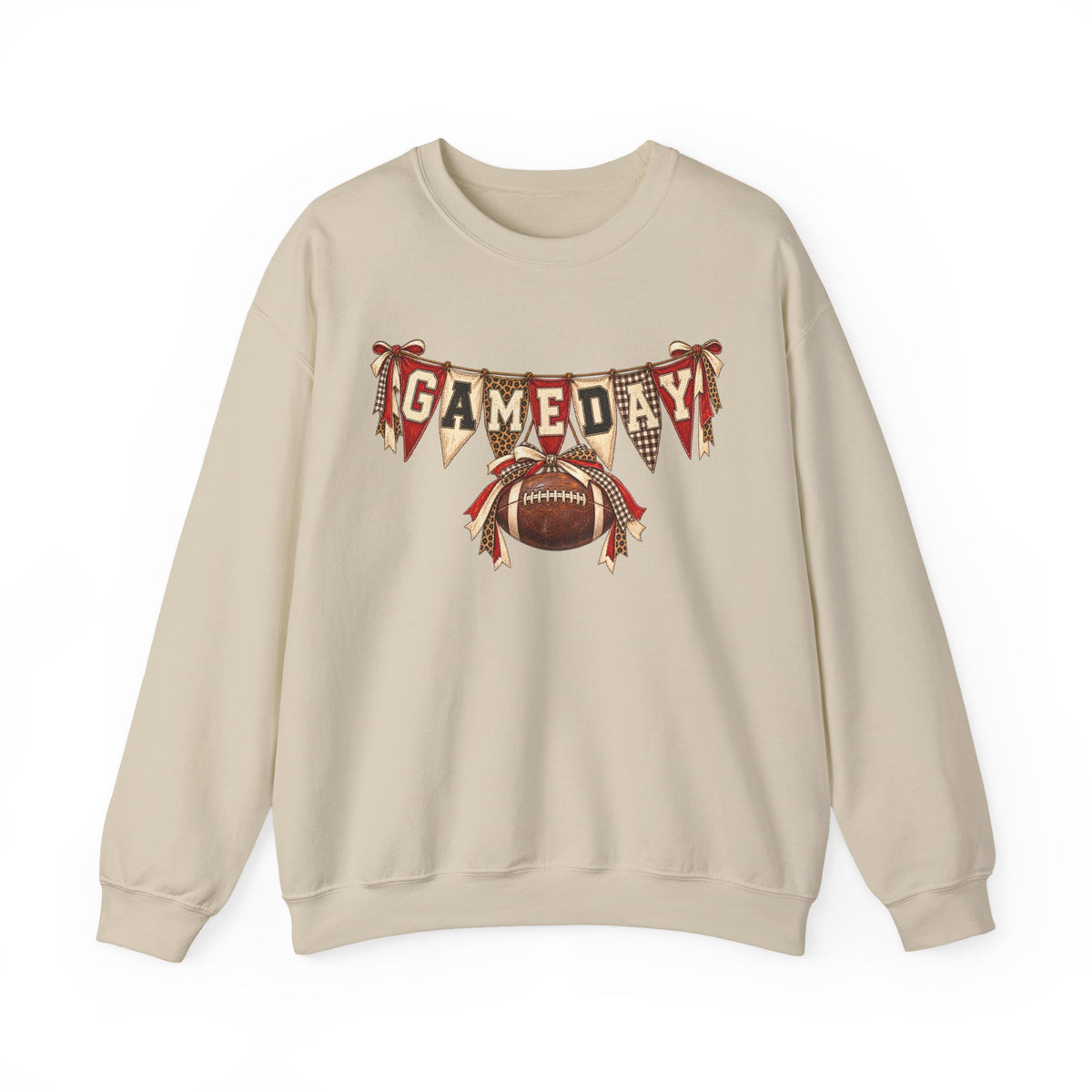 Gameday Football Crewneck Sweatshirt — Rustic Sports Banner Design
