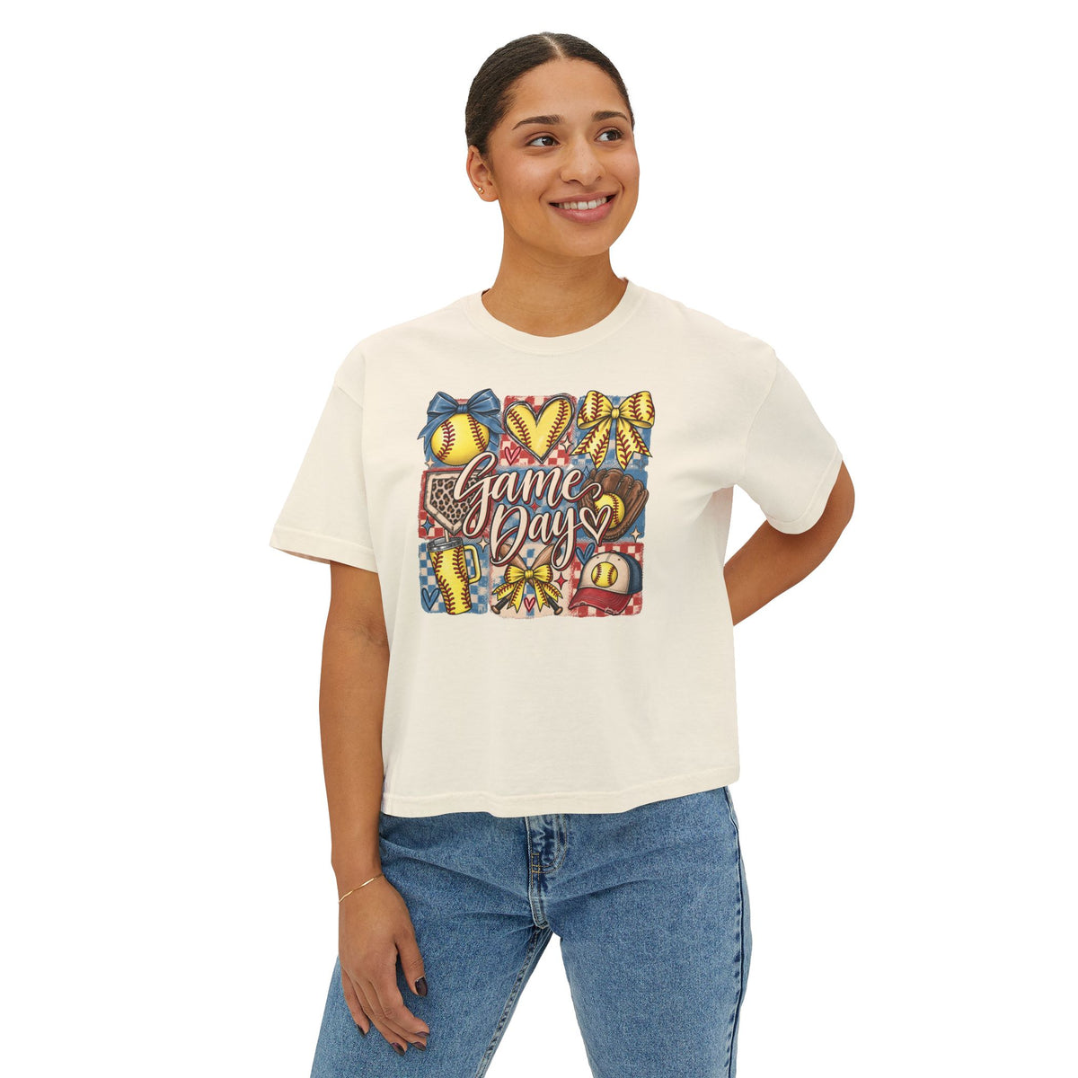 Game Day Softball Women's Boxy Tee