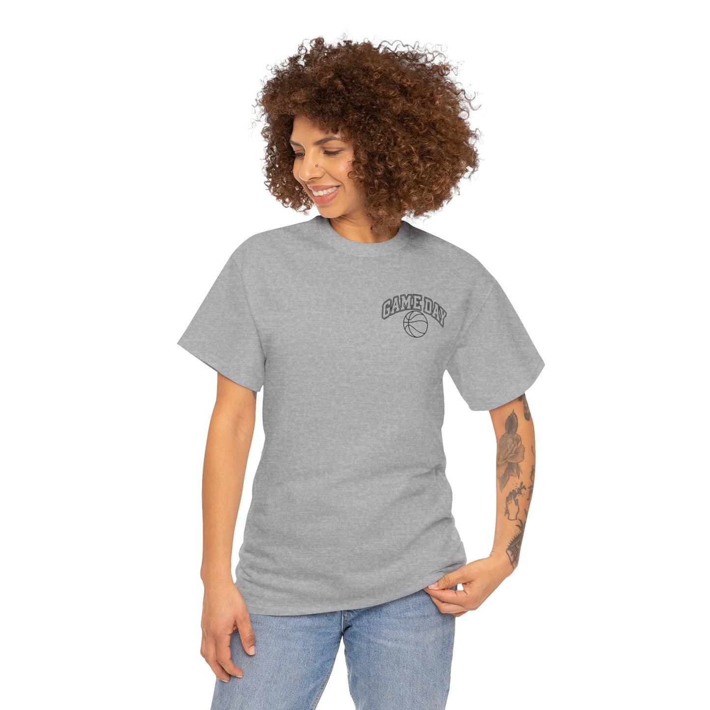 Basketball Gamer Tee — "Game Day" Graphic Chest T‑Shirt