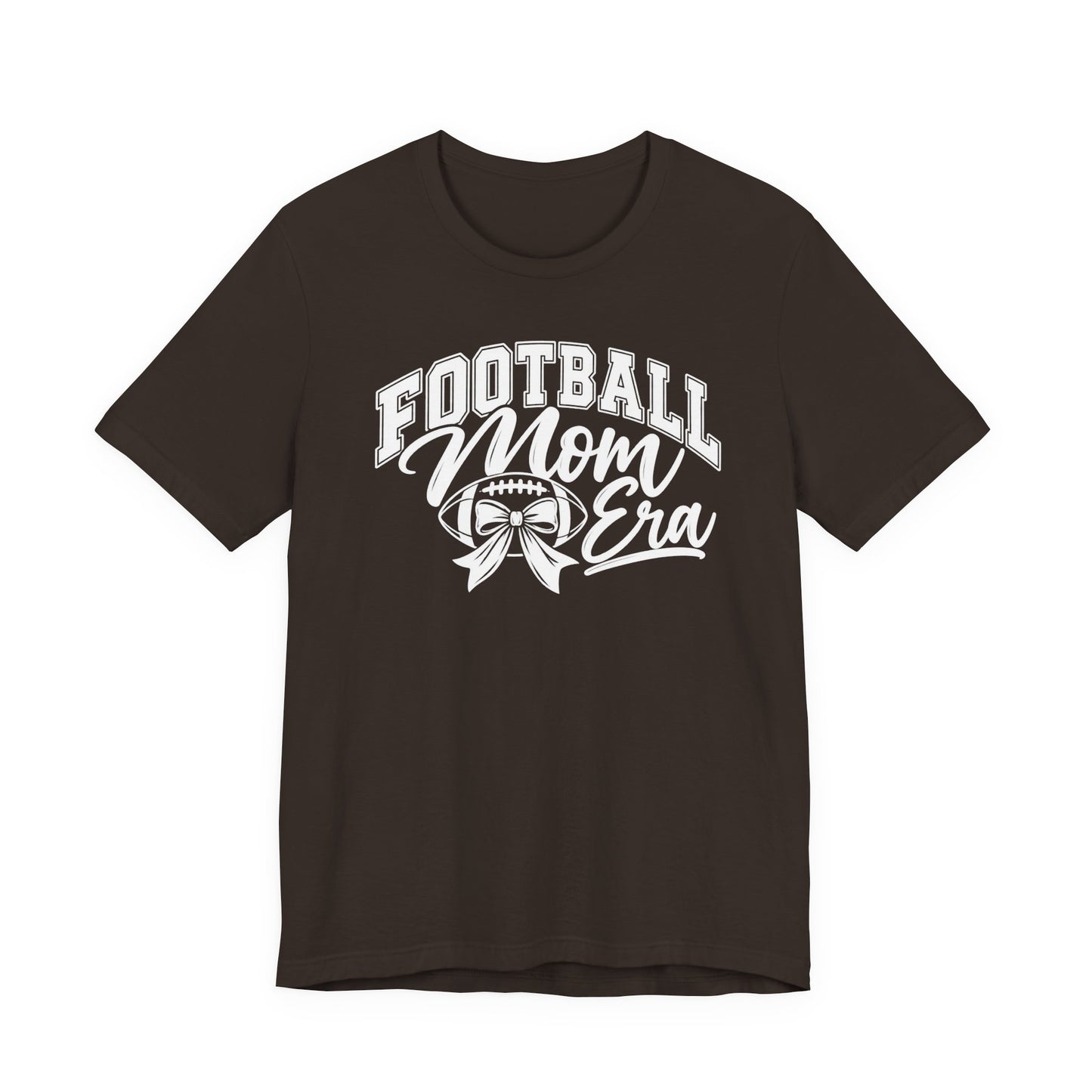 Football Mom Era T-Shirt – Cute Pink Game Day Tee with Football Ribbon