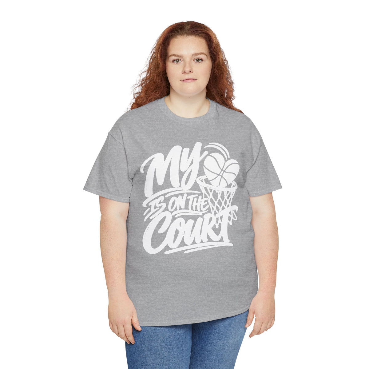 My Heart Is On The Court Basketball T-Shirt