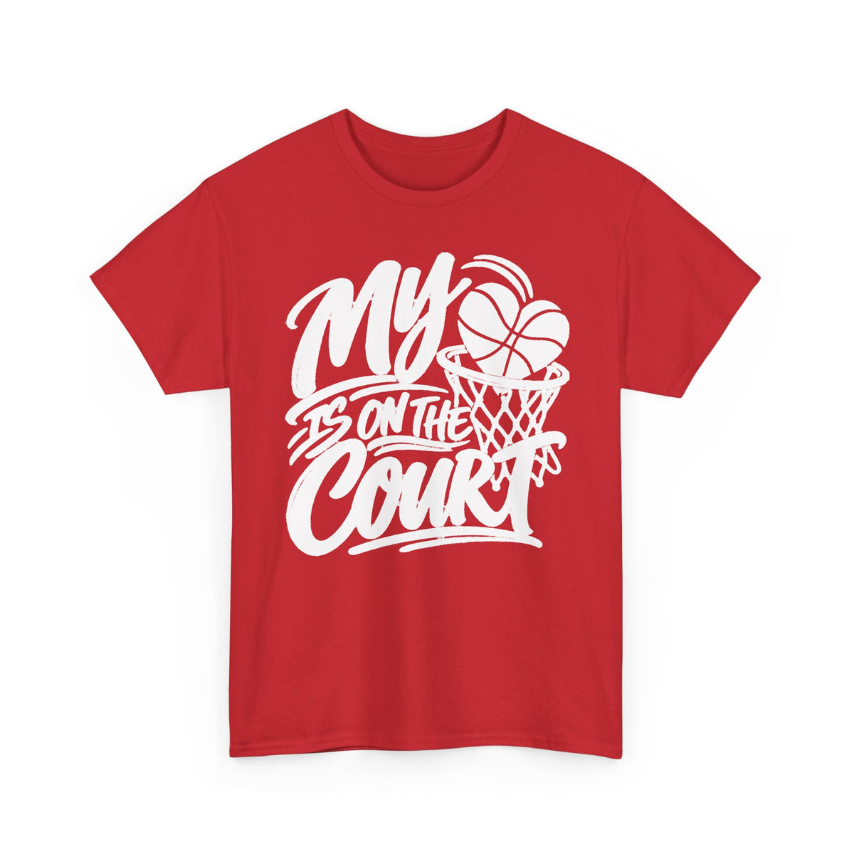 My Heart Is On The Court Basketball T-Shirt
