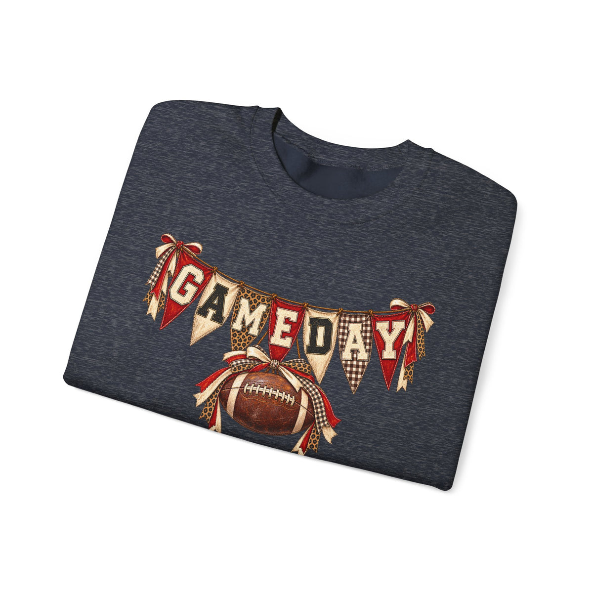 Gameday Football Crewneck Sweatshirt — Rustic Sports Banner Design