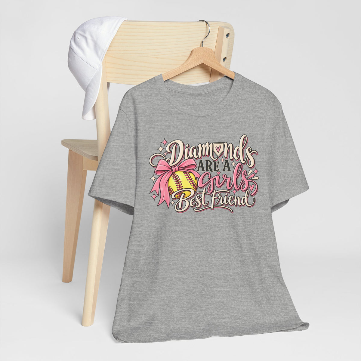 Diamonds Are a Girl's Best Friend Softball Graphic Tee