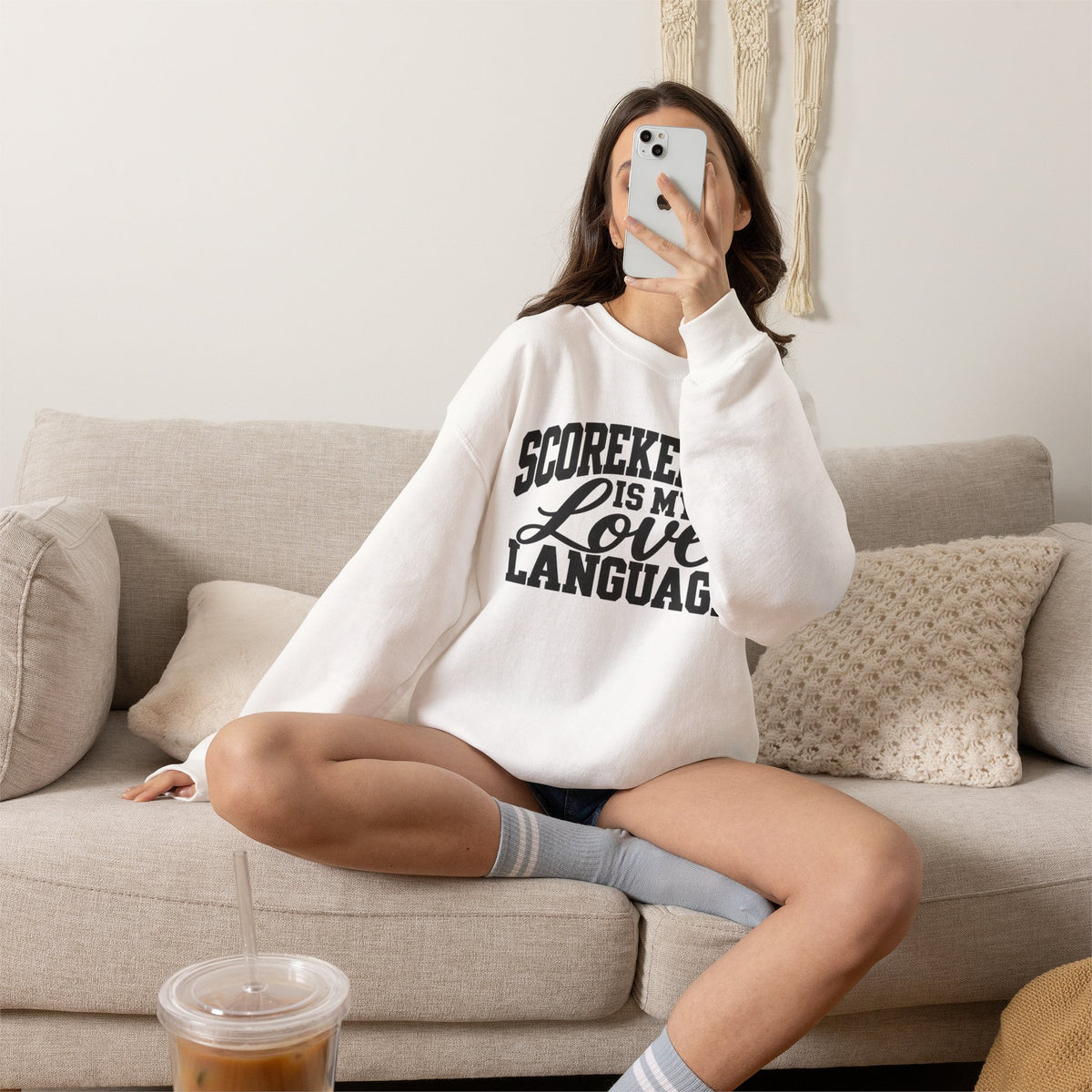 Scorekeeping Is My Love Language Sweatshirt — Funny Sports Scorekeeper Crewneck