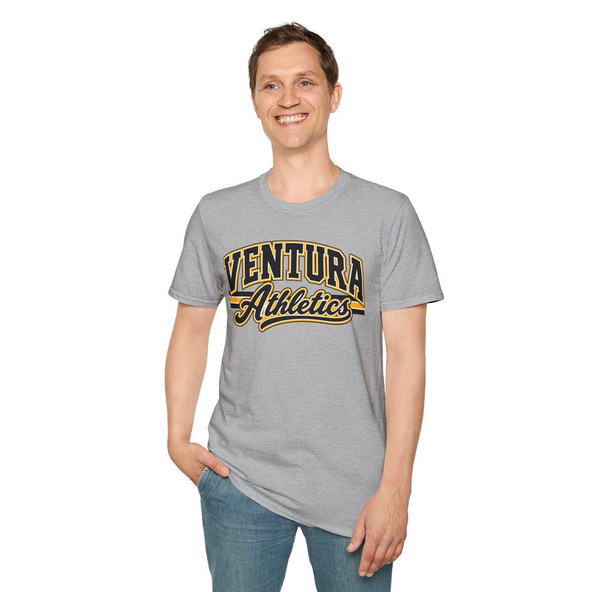 Ventura Athletics T-Shirt — Vintage Collegiate Crew Tee