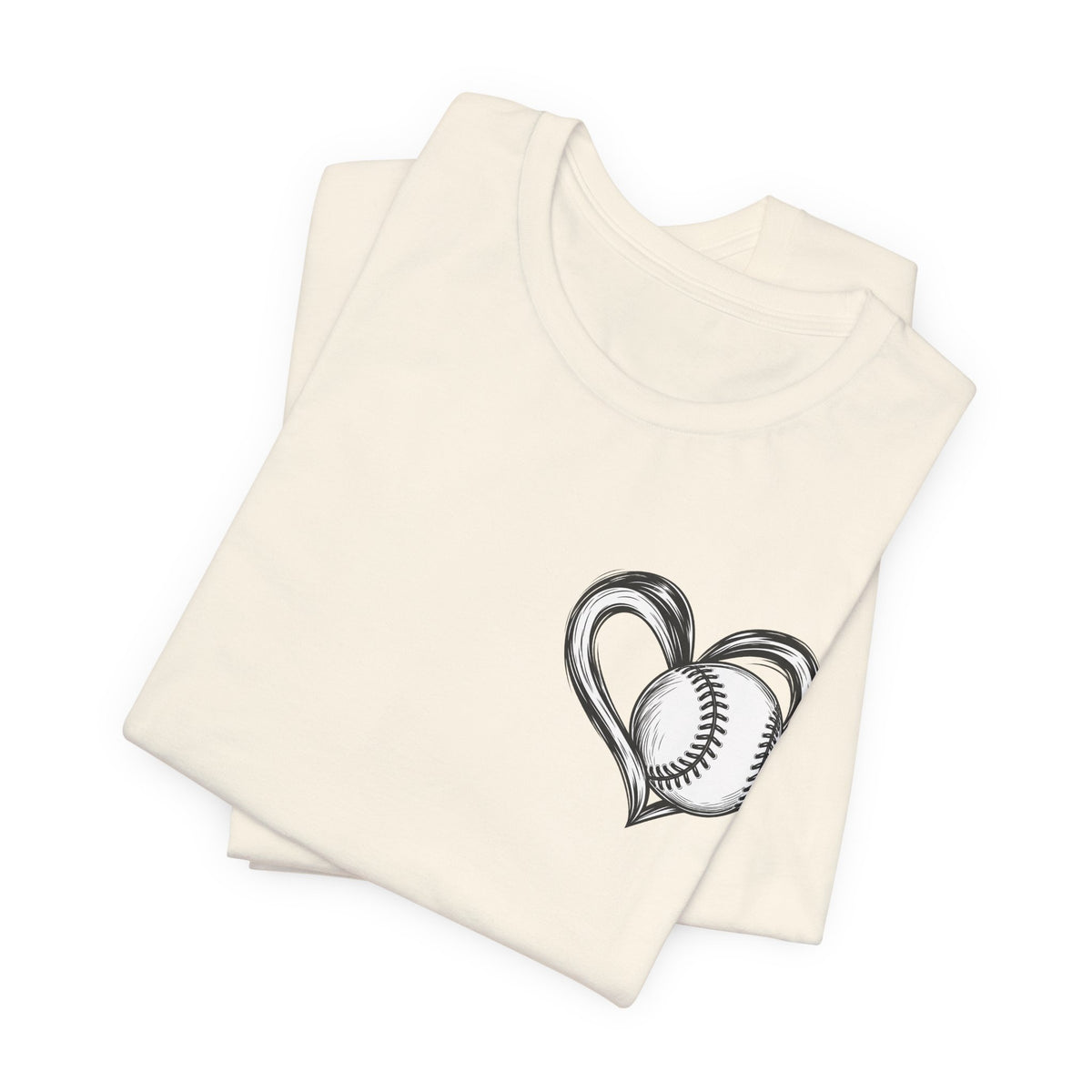 I Love Me Some Baseball T‑Shirt — Heart Baseball Graphic Tee