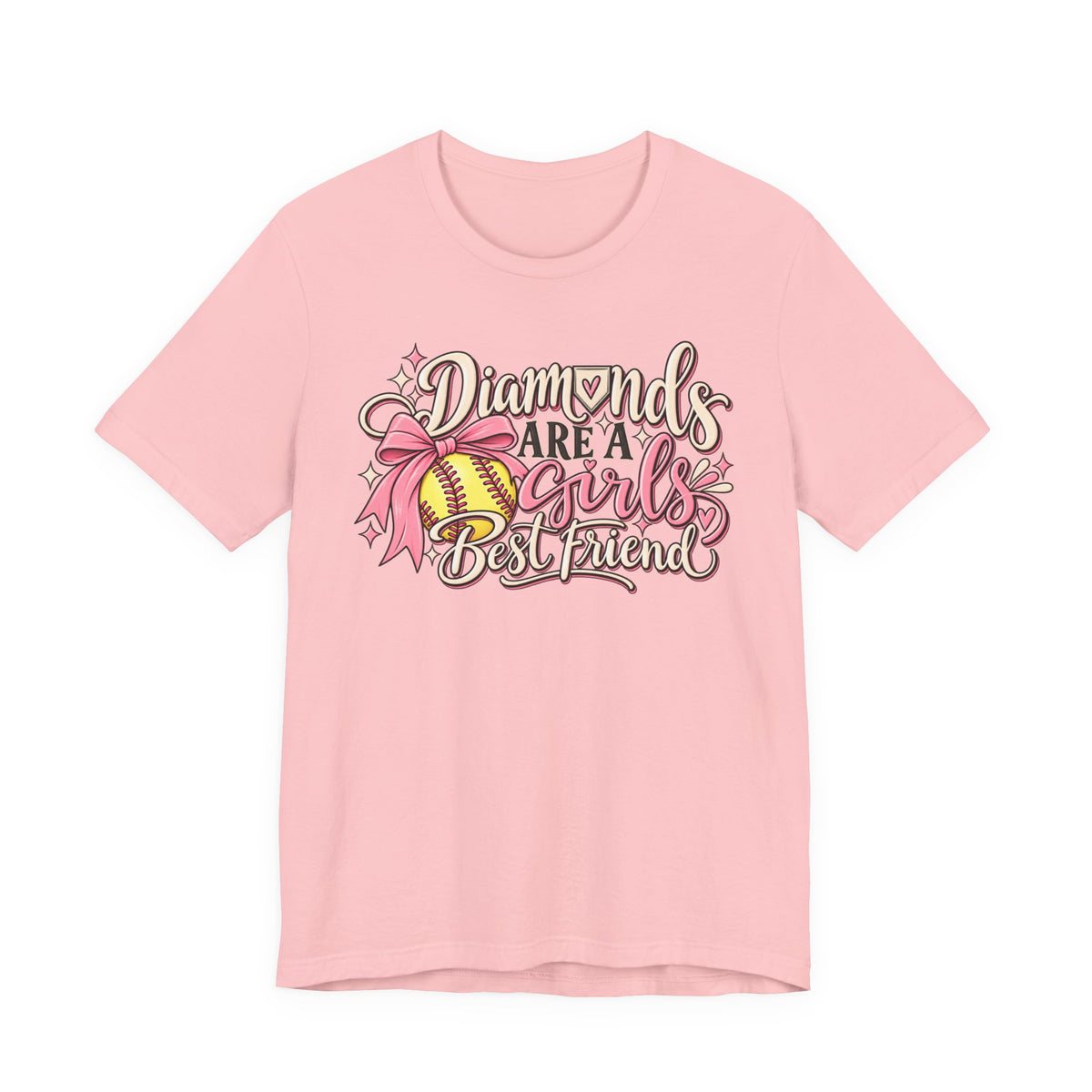 Diamonds Are a Girl's Best Friend Softball Graphic Tee