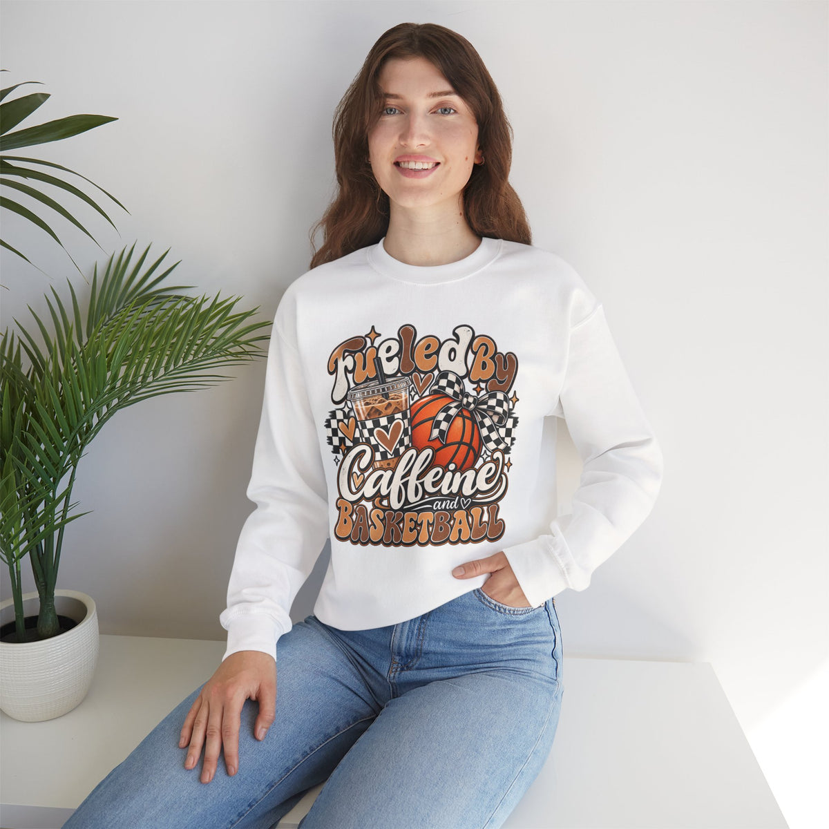 Heavy Blend™ Basketball Crewneck Sweatshirt