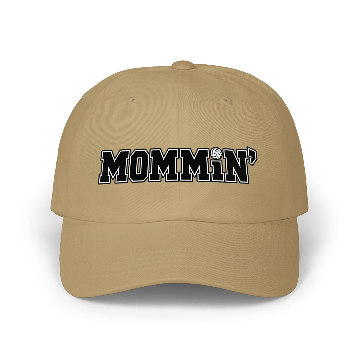 Mommin' Classic Dad Cap — Embroidered Casual Volleyball Hat for Moms