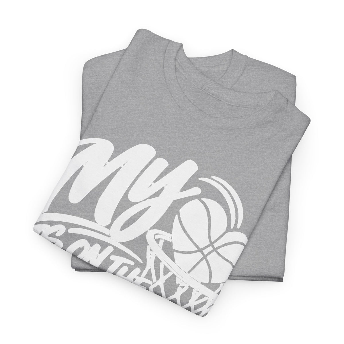 My Heart Is On The Court Basketball T-Shirt