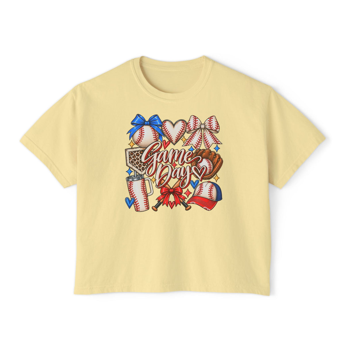 Game Day Baseball Women's Boxy Tee