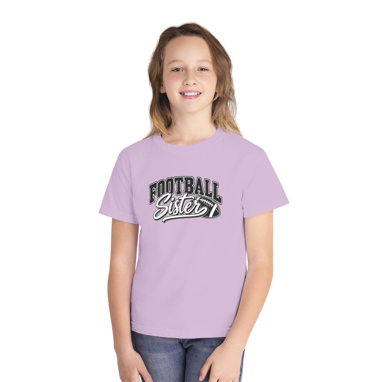Youth Tee — "Football Sister" Graphic T‑Shirt (Kids' Game Day Shirt)