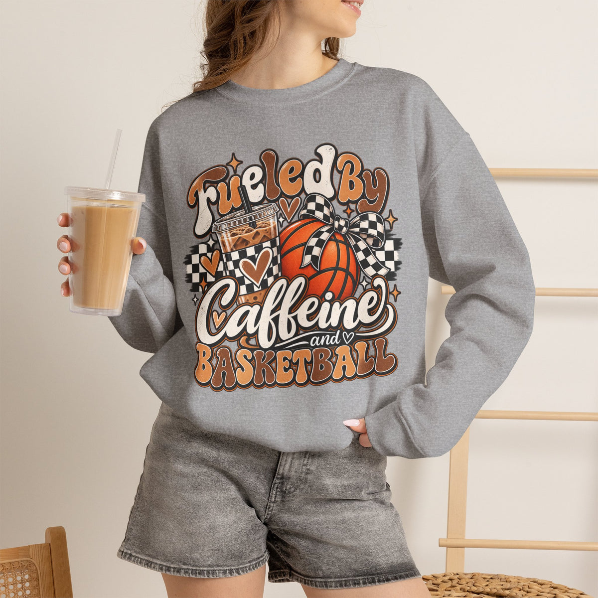 Heavy Blend™ Basketball Crewneck Sweatshirt