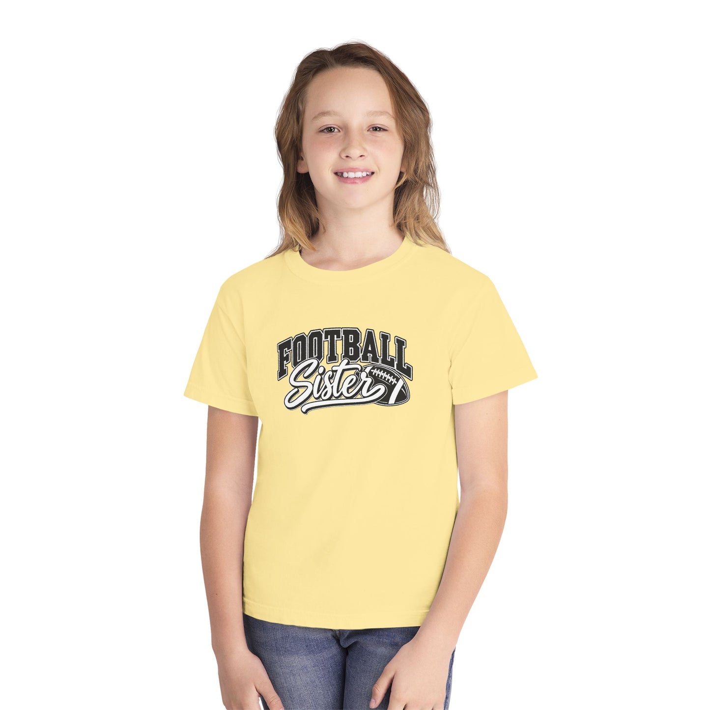 Youth Tee — "Football Sister" Graphic T‑Shirt (Kids' Game Day Shirt)