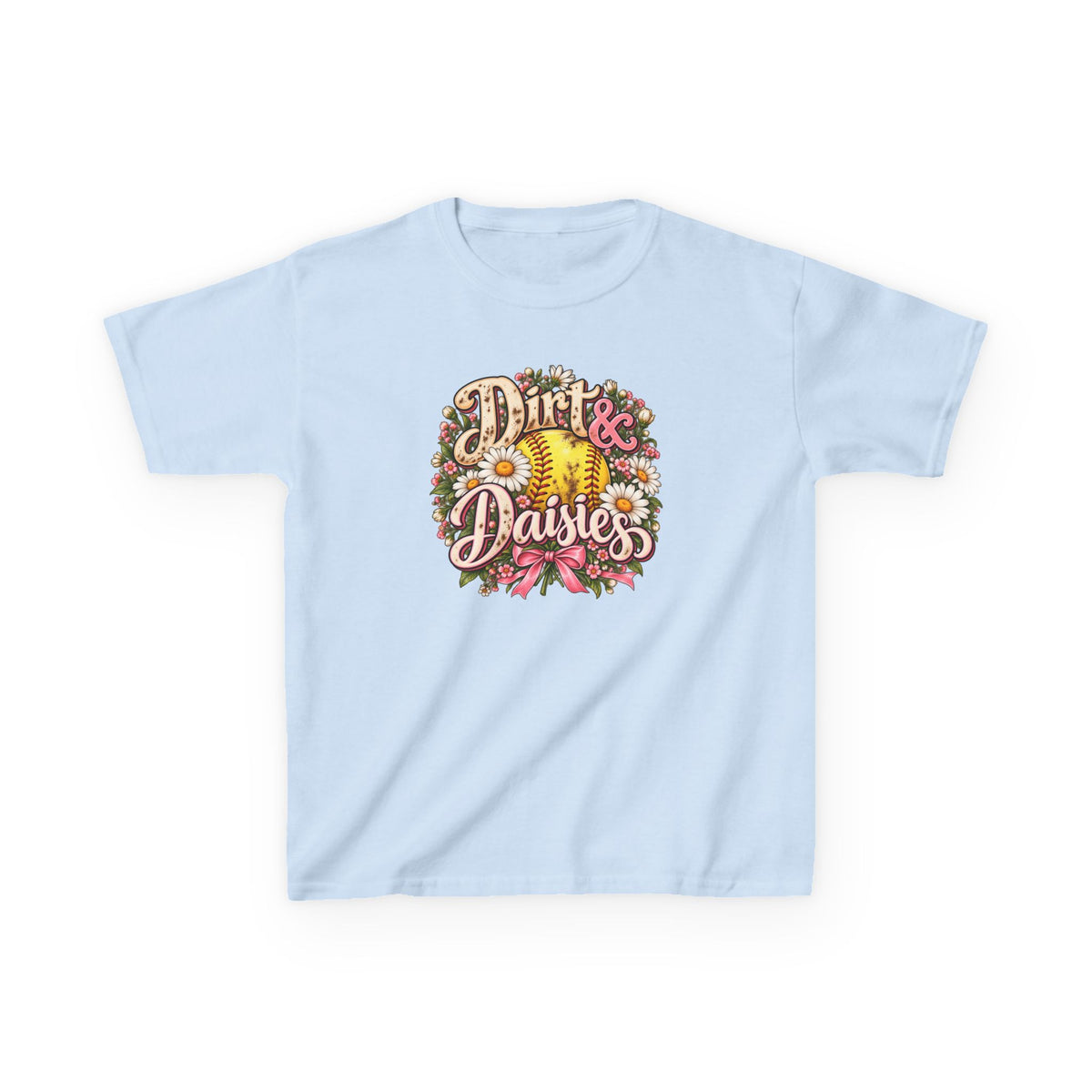Kids 'Dirt & Daisies' Softball Floral Tee