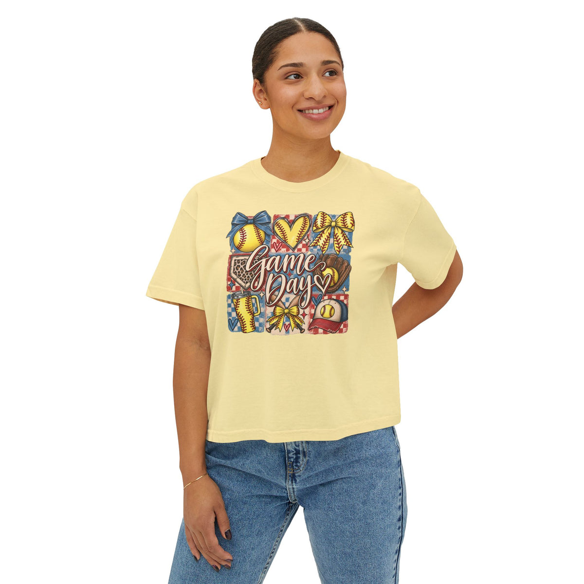 Game Day Softball Women's Boxy Tee