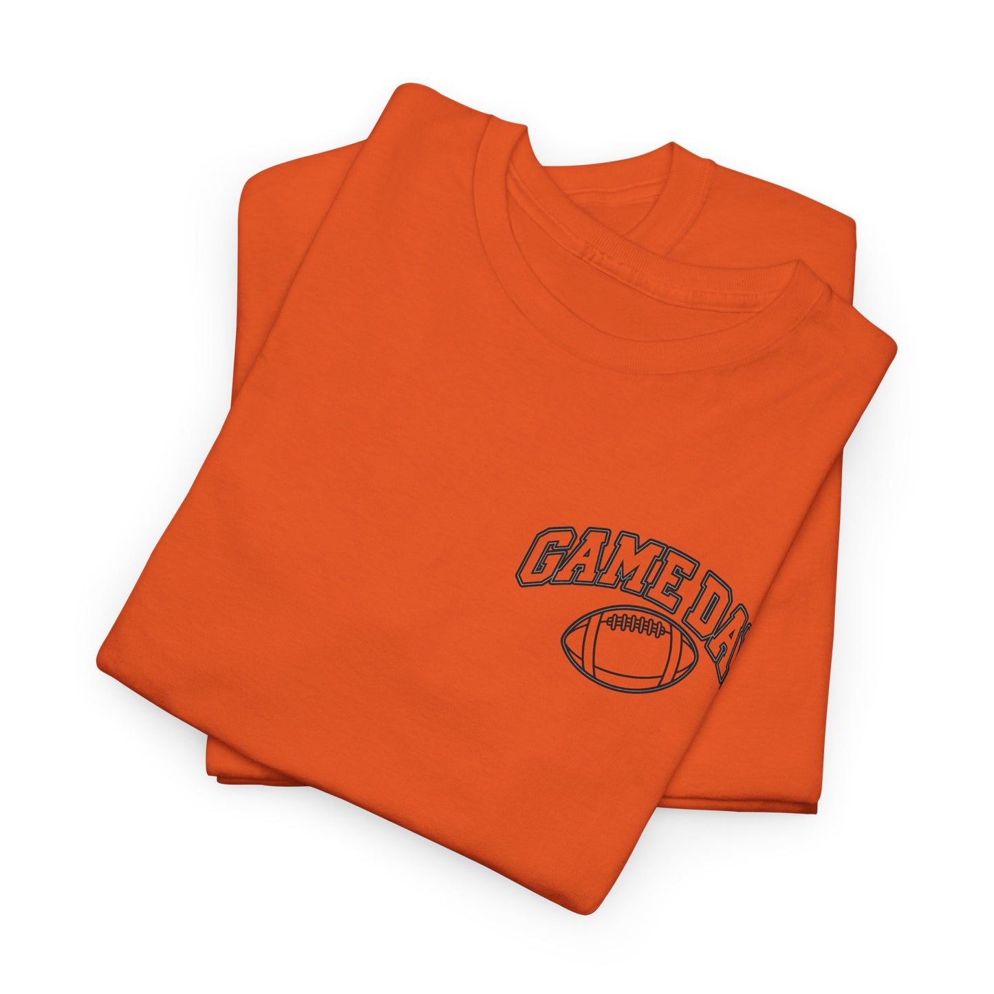 Game Day Football Tee — Minimal Chest Logo White T-Shirt