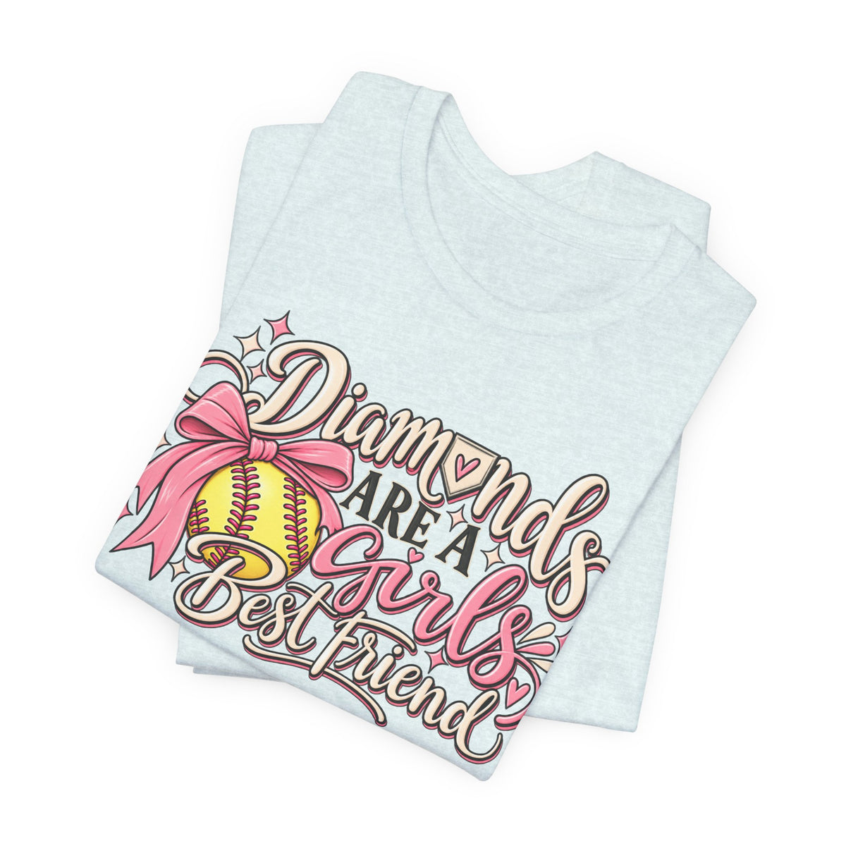 Diamonds Are a Girl's Best Friend Softball Graphic Tee
