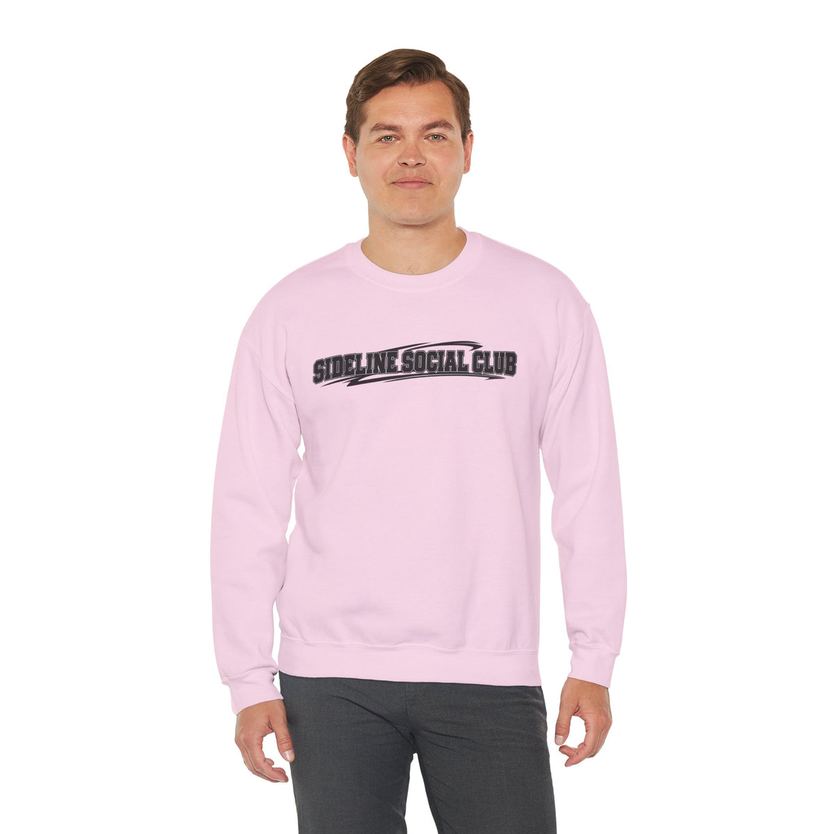 Crewneck Sweatshirt – "Sideline Social Club" Retro Athletic Graphic