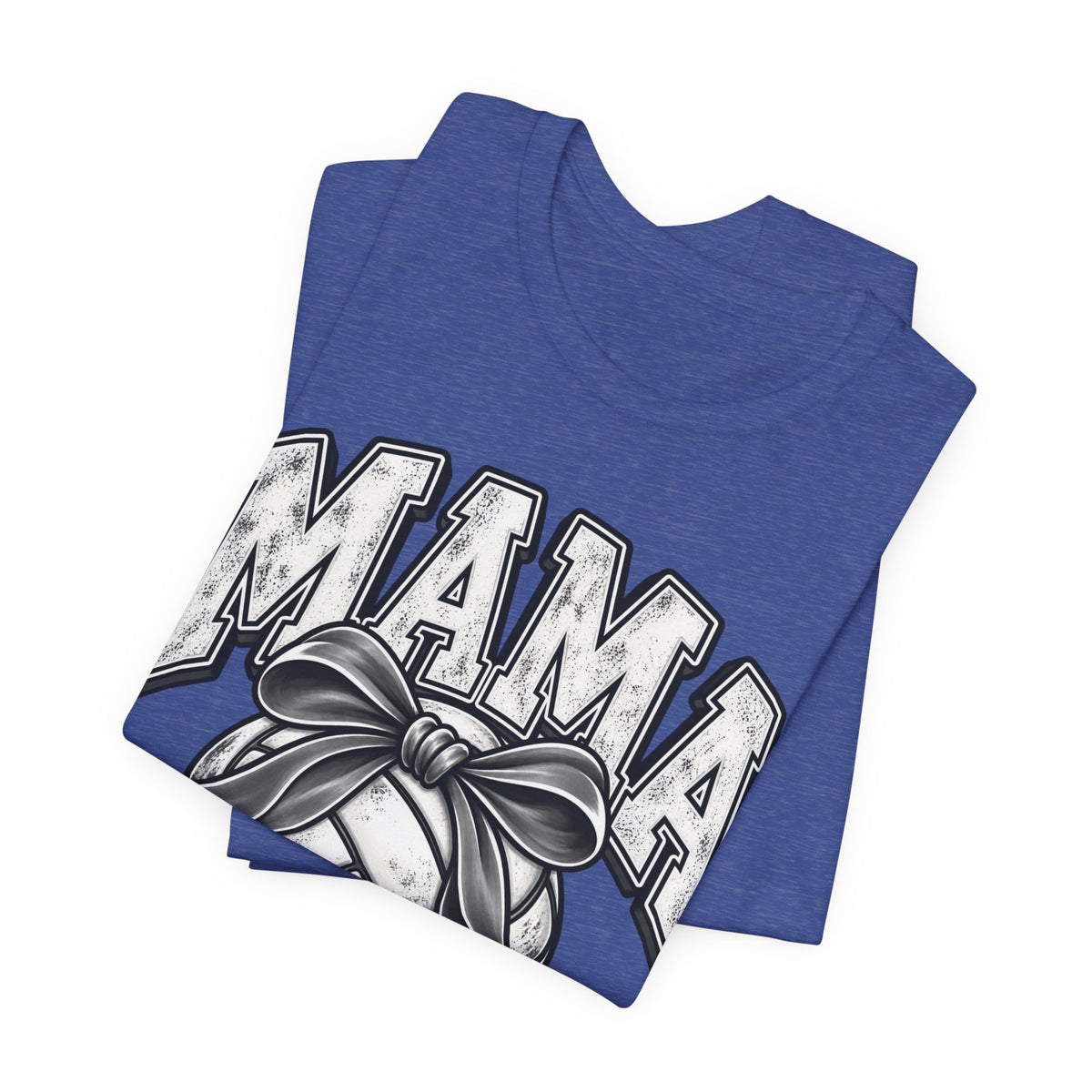 Volleyball Mama Tee — Mom Volleyball Shirt with Ribboned Ball Graphic