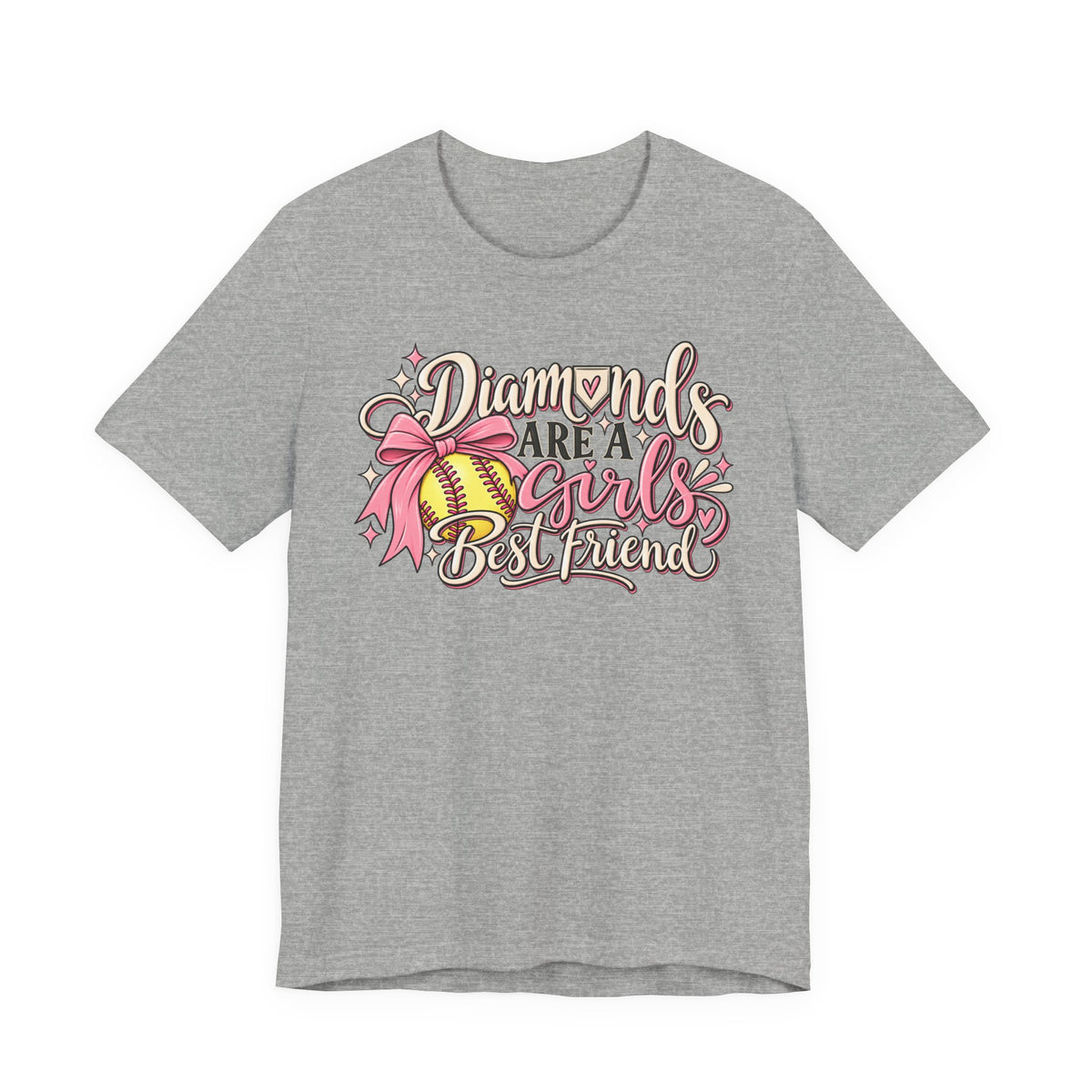 Diamonds Are a Girl's Best Friend Softball Graphic Tee