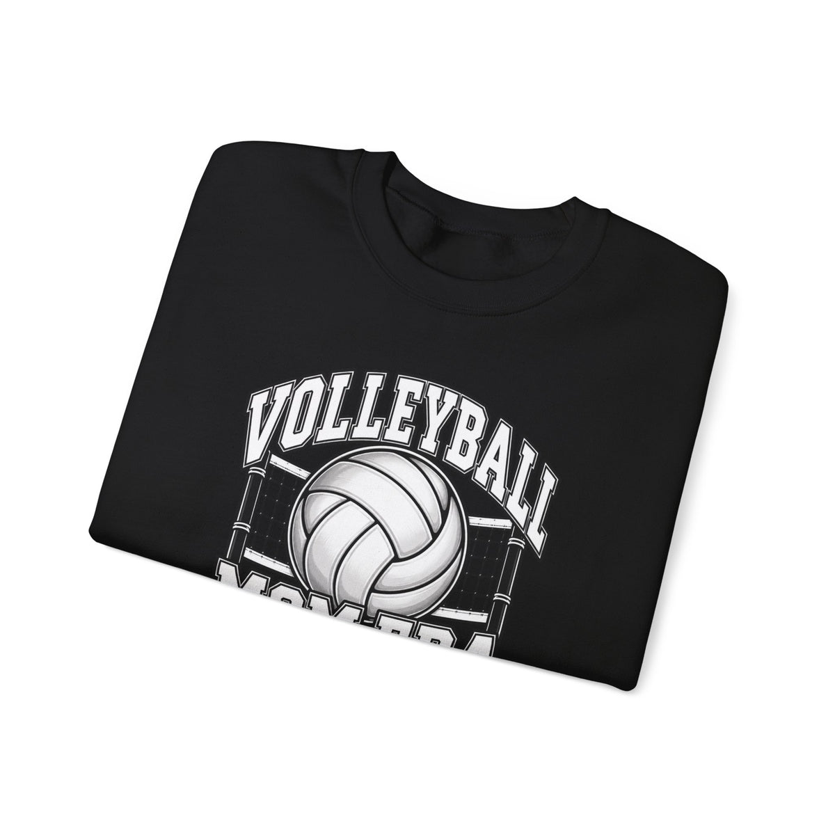 Volleyball Mom Crewneck Sweatshirt — Retro Volleyball Net Design