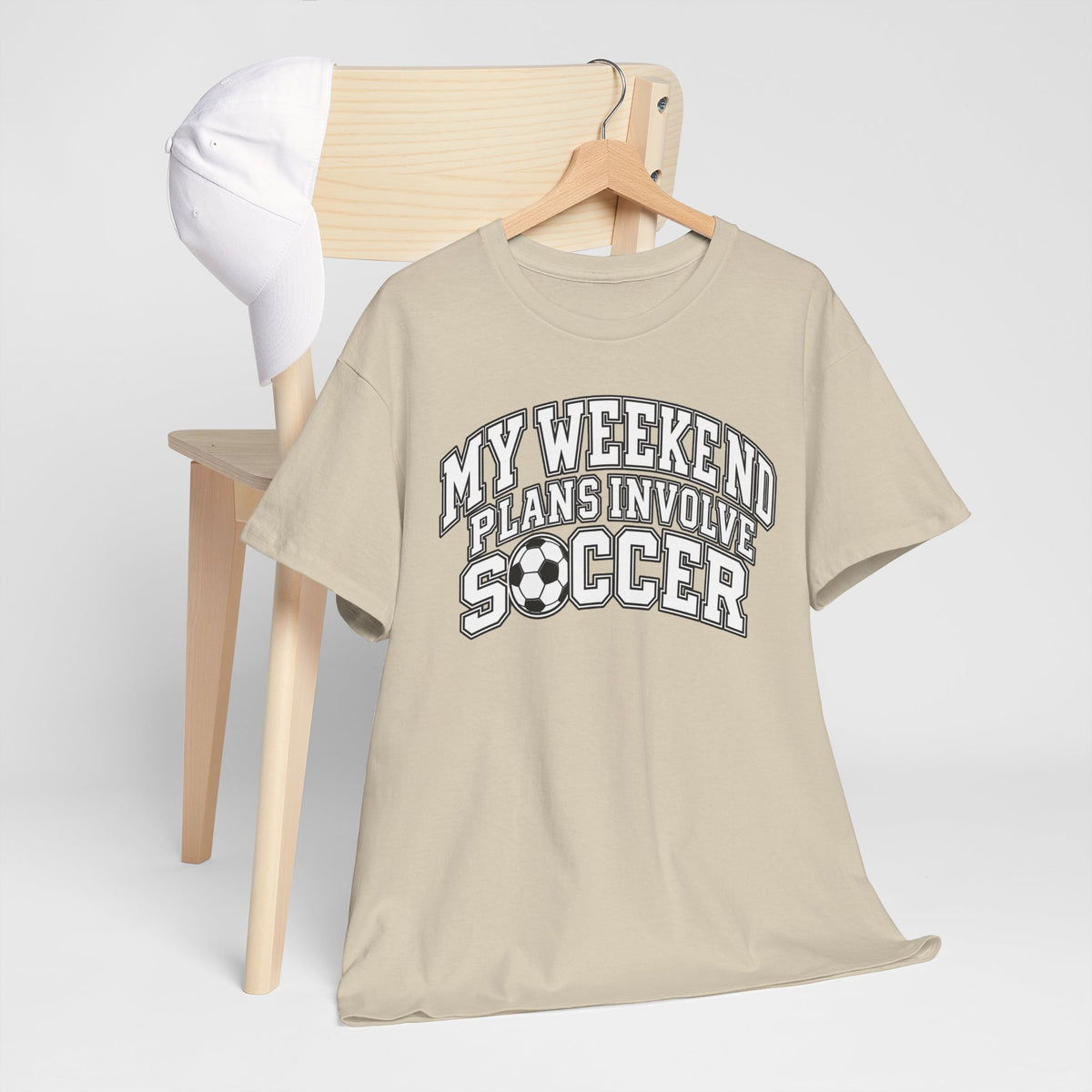 Soccer Tee — “My Weekend Plans Involve Soccer” Casual Graphic Shirt