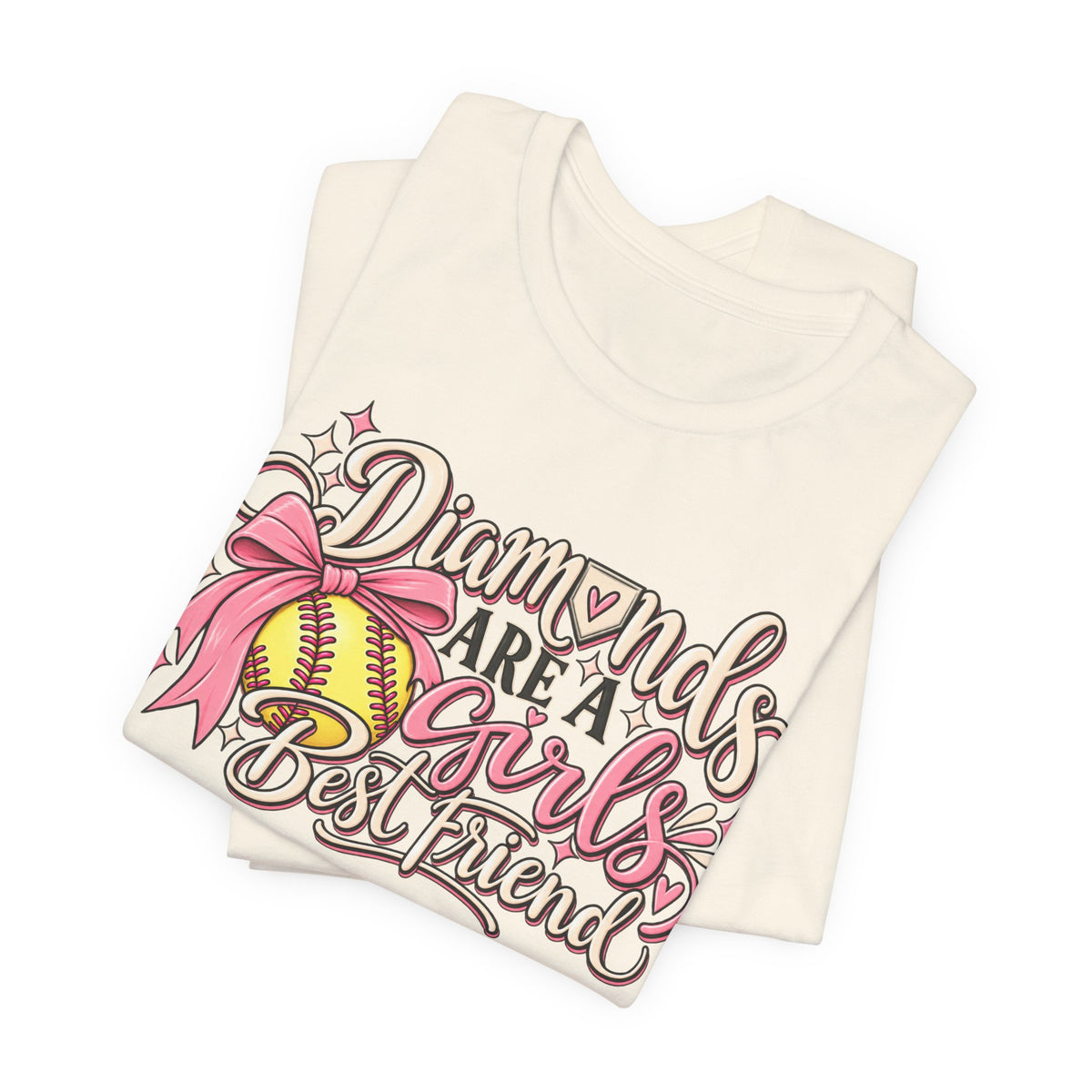Diamonds Are a Girl's Best Friend Softball Graphic Tee
