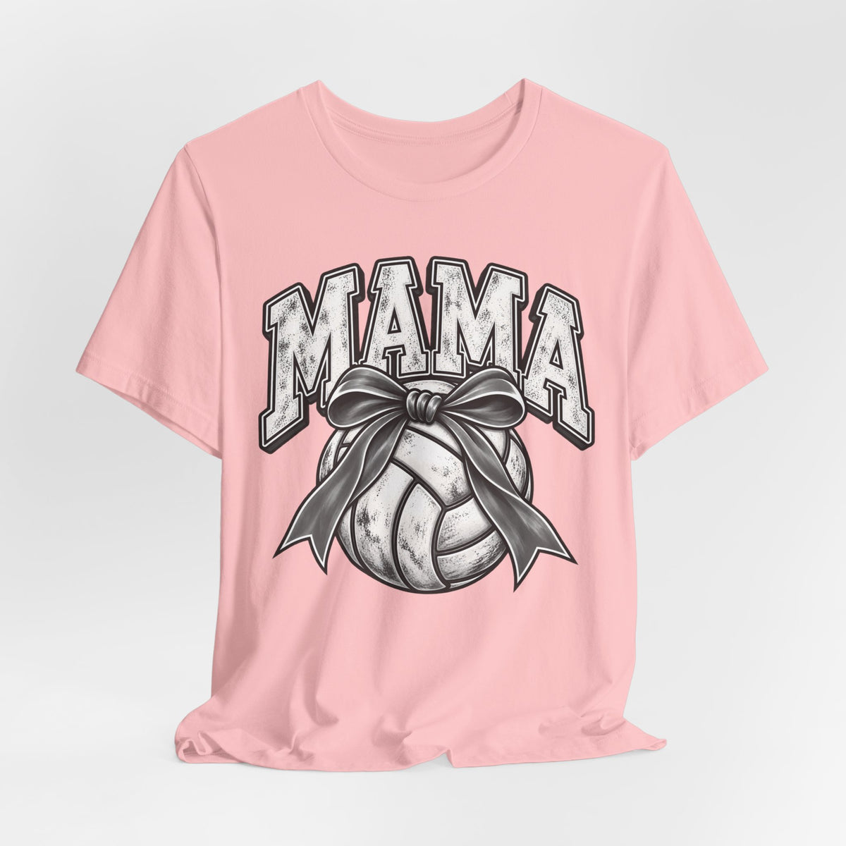 Volleyball Mama Tee — Mom Volleyball Shirt with Ribboned Ball Graphic