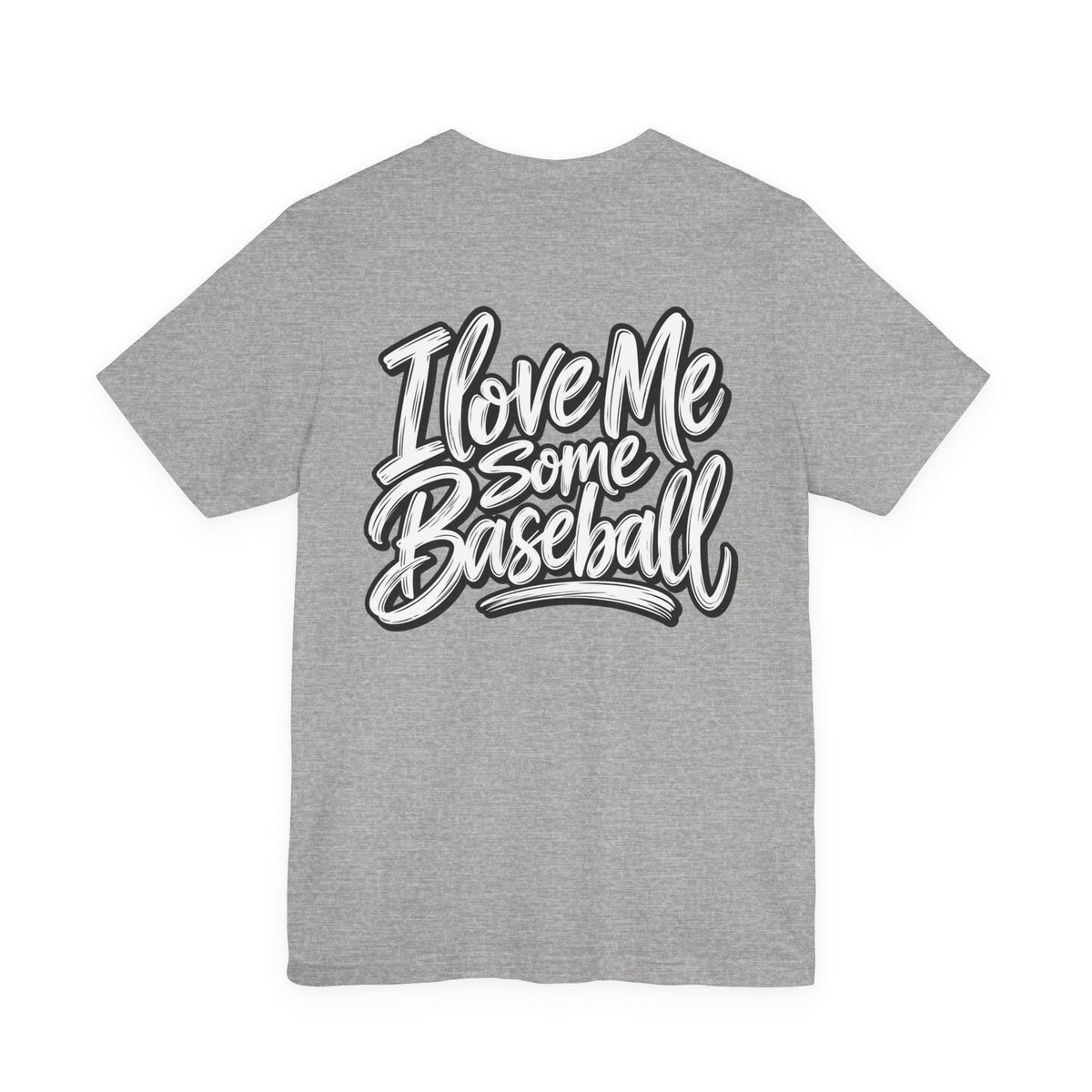 I Love Me Some Baseball T‑Shirt — Heart Baseball Graphic Tee