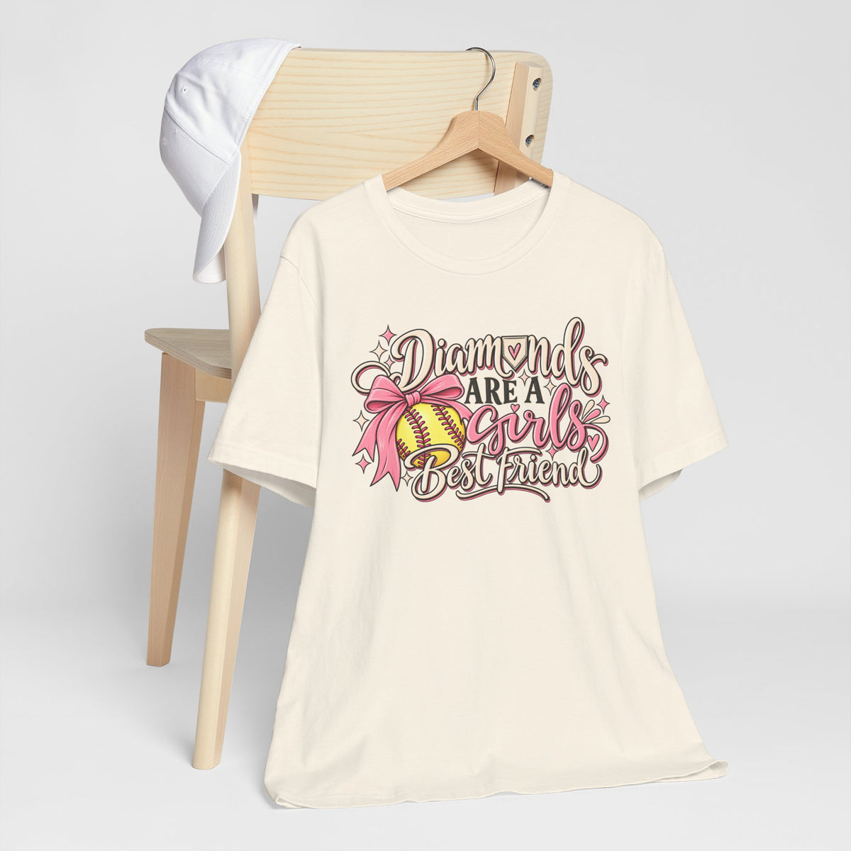 Diamonds Are a Girl's Best Friend Softball Graphic Tee