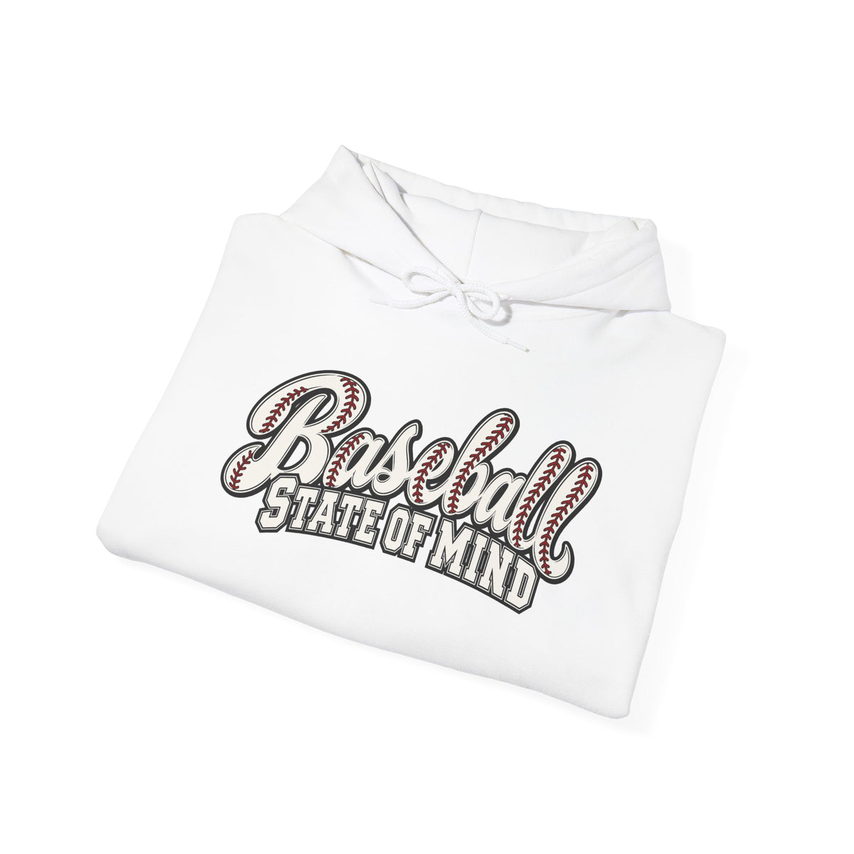 Baseball State of Mind Hoodie — Retro Script Baseball Pullover