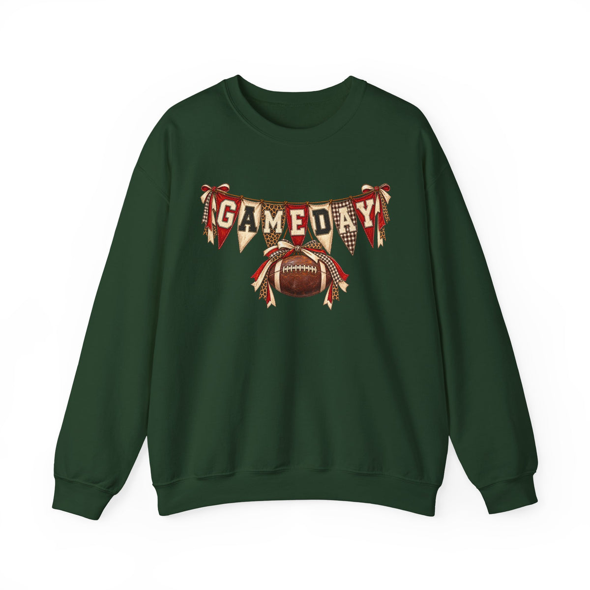 Gameday Football Crewneck Sweatshirt — Rustic Sports Banner Design
