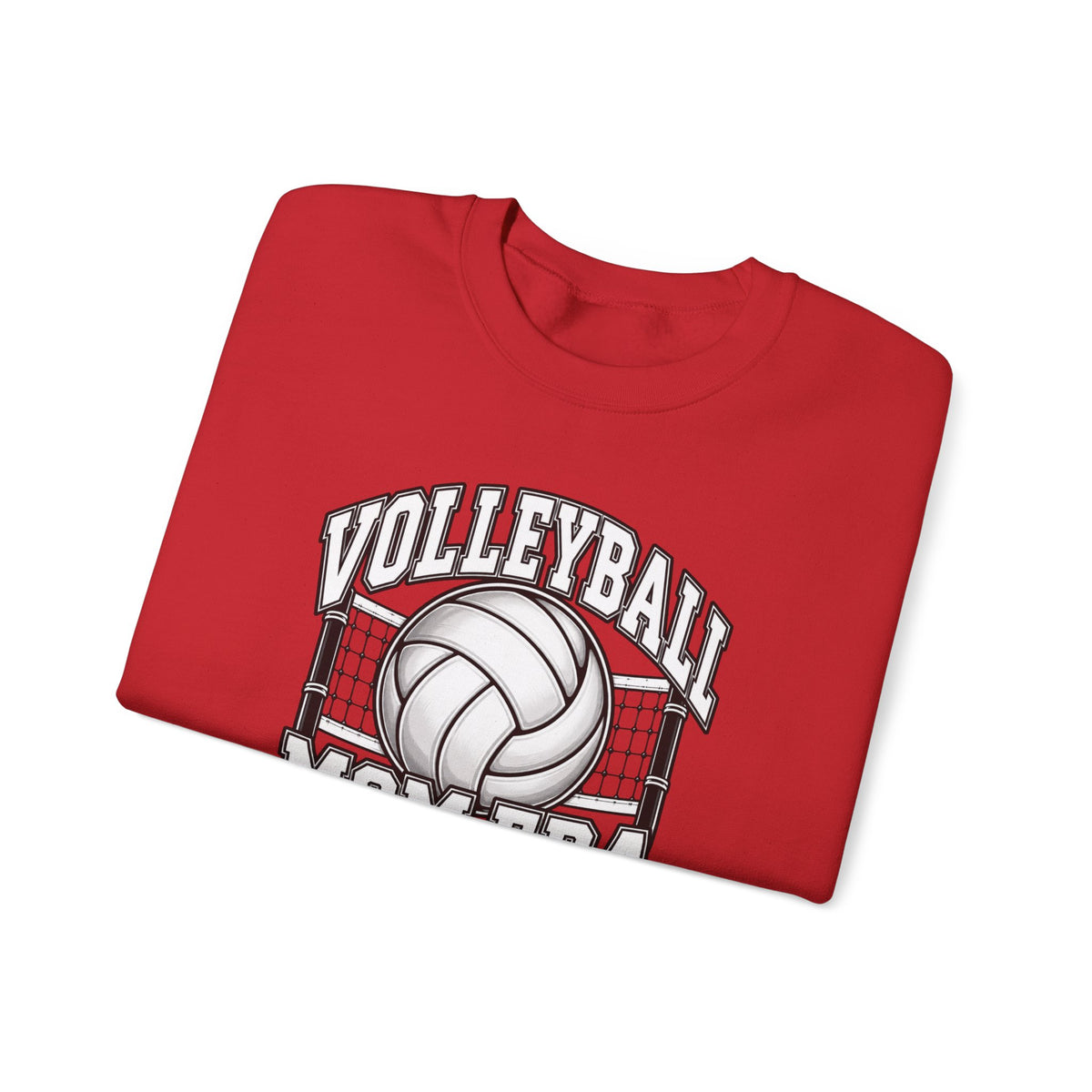 Volleyball Mom Crewneck Sweatshirt — Retro Volleyball Net Design