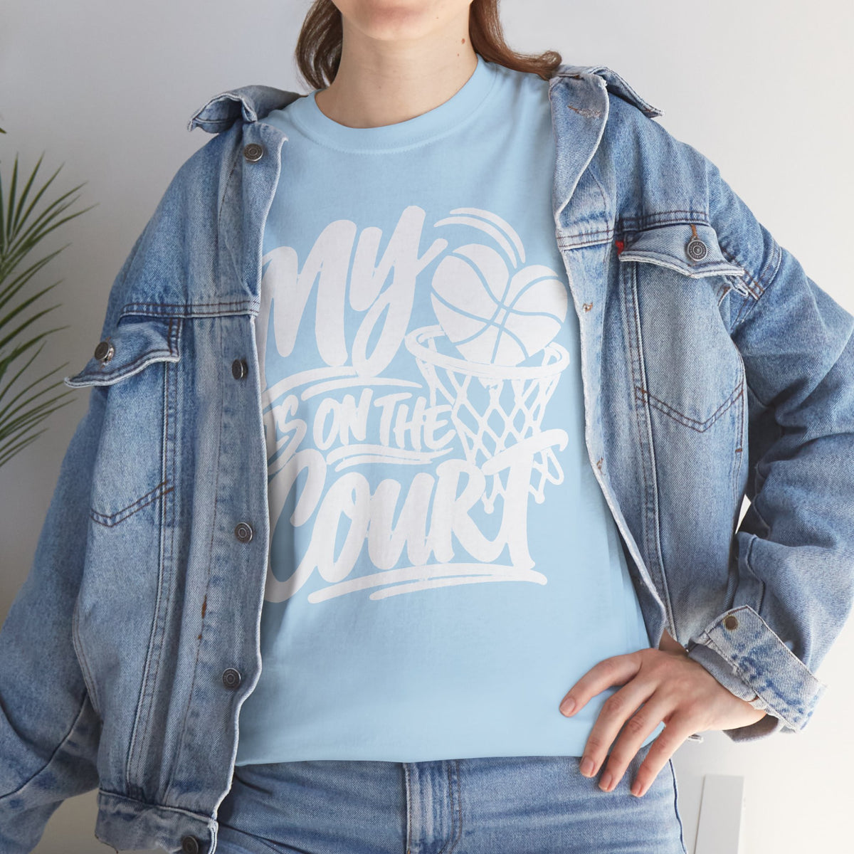 My Heart Is On The Court Basketball T-Shirt