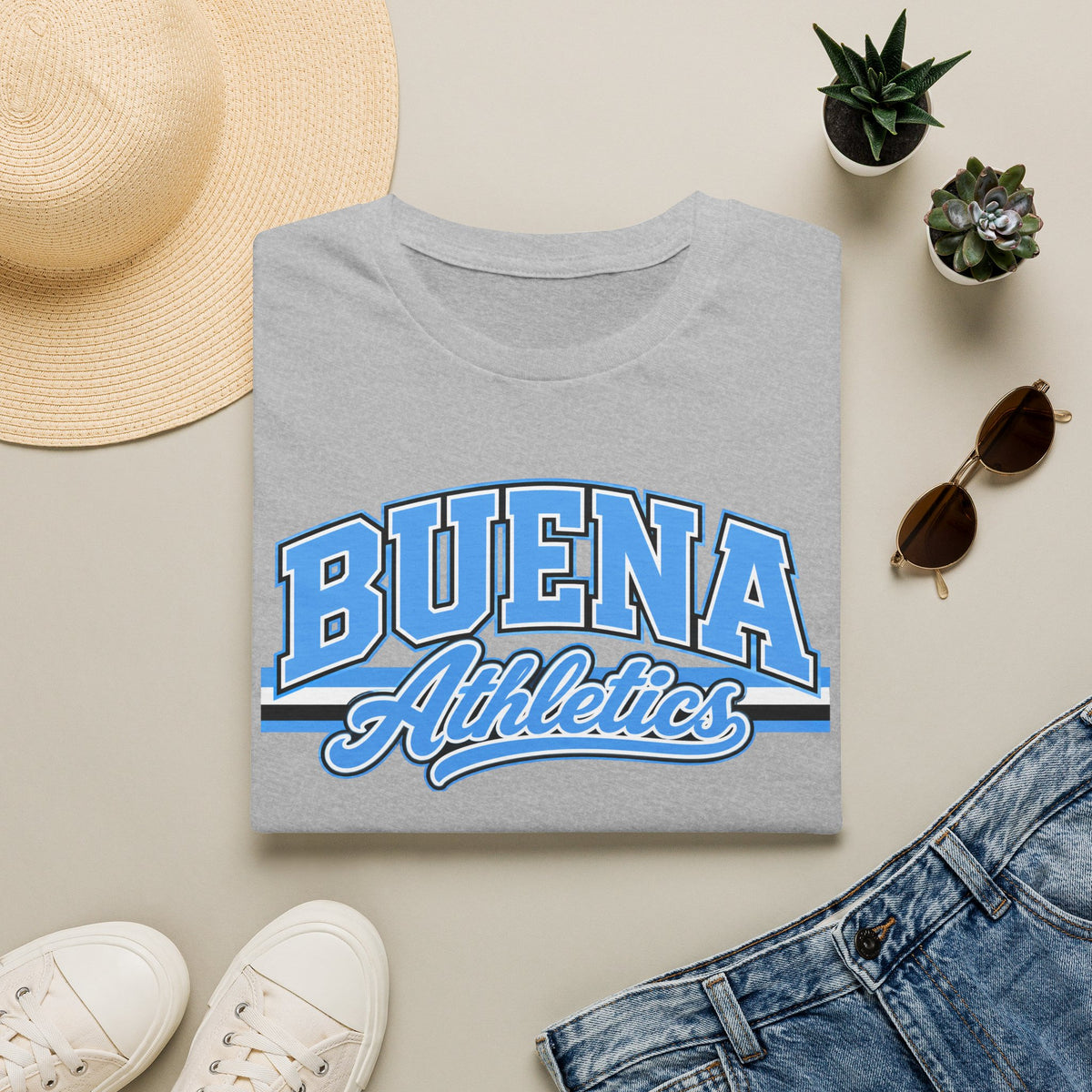 Buena Athletics T‑Shirt — Retro Collegiate Tee